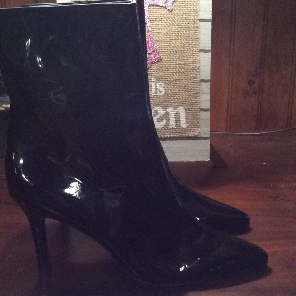 Patent Leather Stuart Weitzman boots.